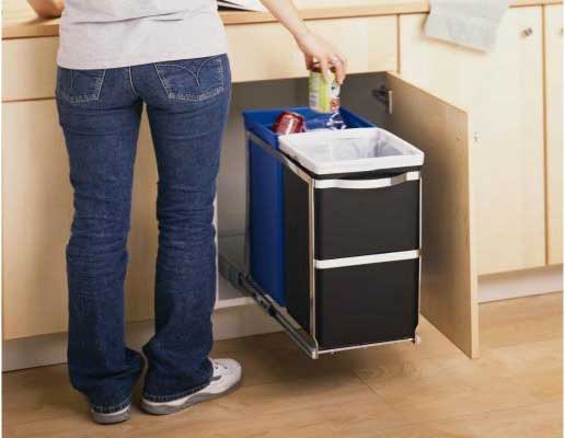 các loại thùng rác phổ biến trong thiết kế nội thất phòng bếp 1